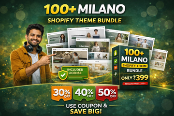 100+ Milano Shopify Themes Bundle – Premium Beauty & eCommerce Store Designs | Full License | Only ₹399