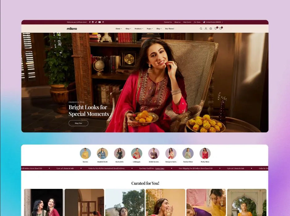 100+ Milano Shopify Themes Bundle – Premium Beauty & eCommerce Store Designs | Full License | Only ₹399